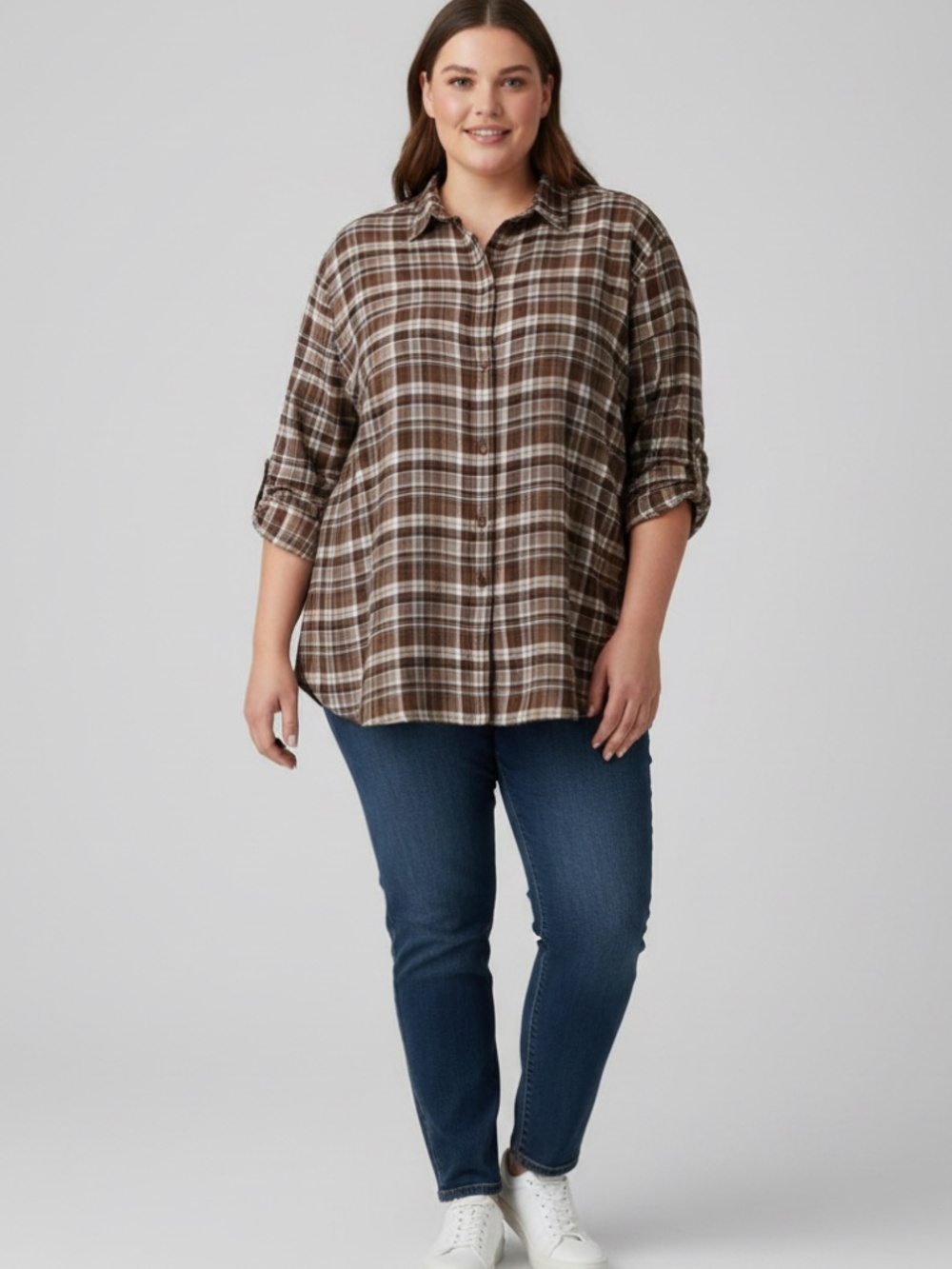NWT Gloria Vanderbilt flannel top. Xl